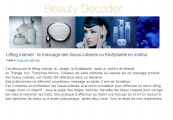 Découvrez un bel article sur l'institut à la une du Blog Beauty Decoder